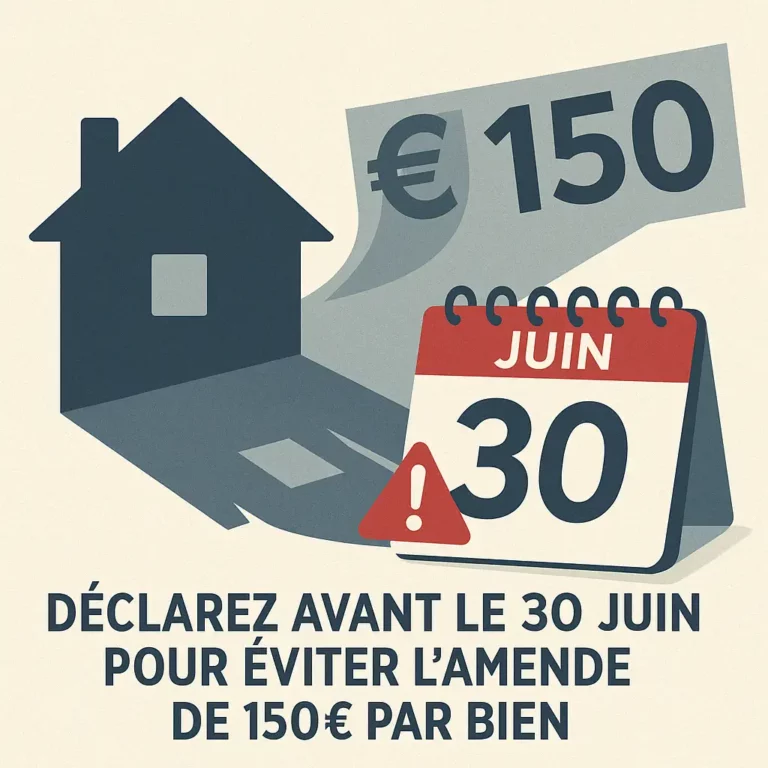 30 juin 2026 déclaration biens immobilier obligatoire sinon amende