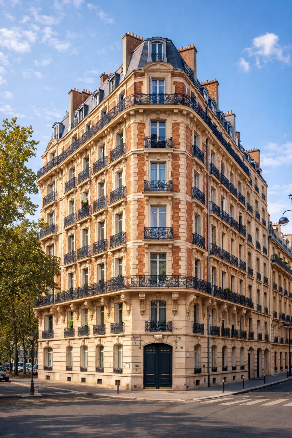 Immeuble d’angle à Paris pour illustrer la FAQ réglementation immobilière à Paris