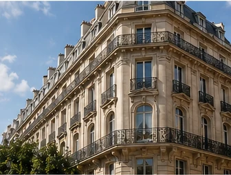 Façade haussmannienne illustrant une estimation patrimoniale