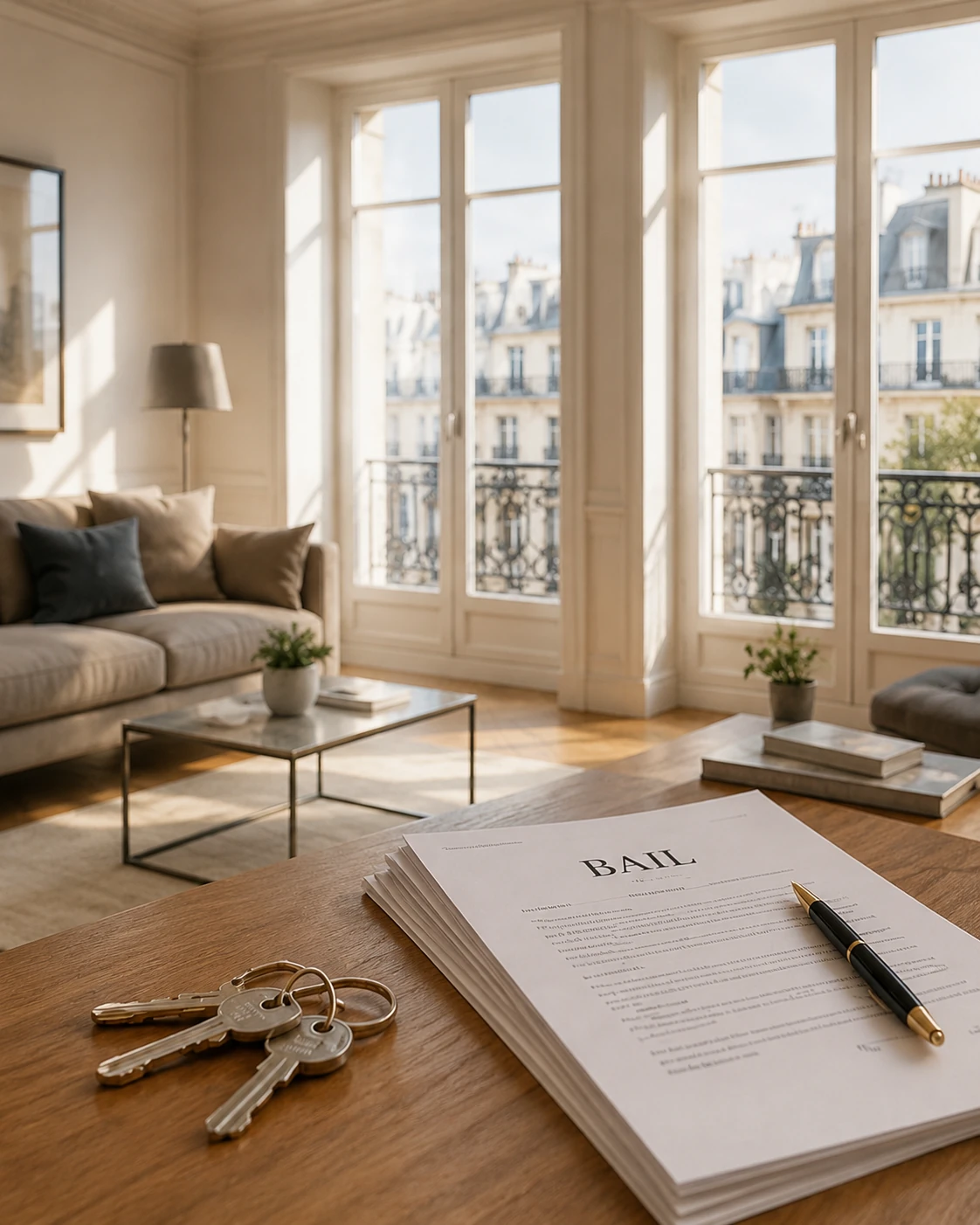 Bail de location et appartement à Paris pour illustrer la FAQ location immobilière de LUDAEL Immobilier