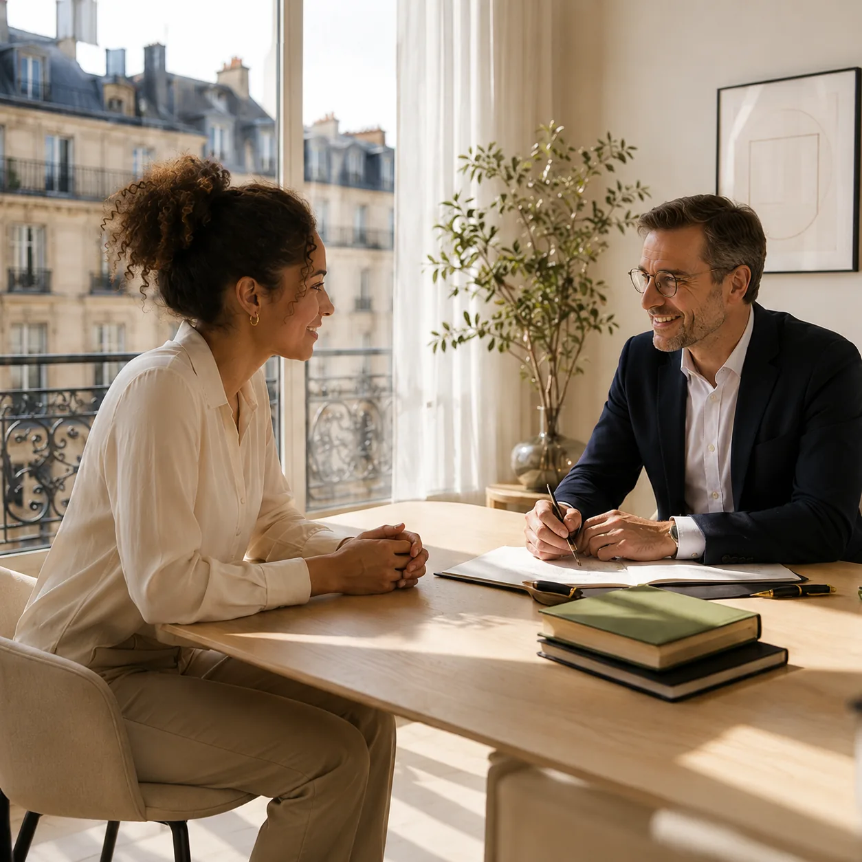 Rendez-vous de conseil autour d’un projet immobilier à Paris