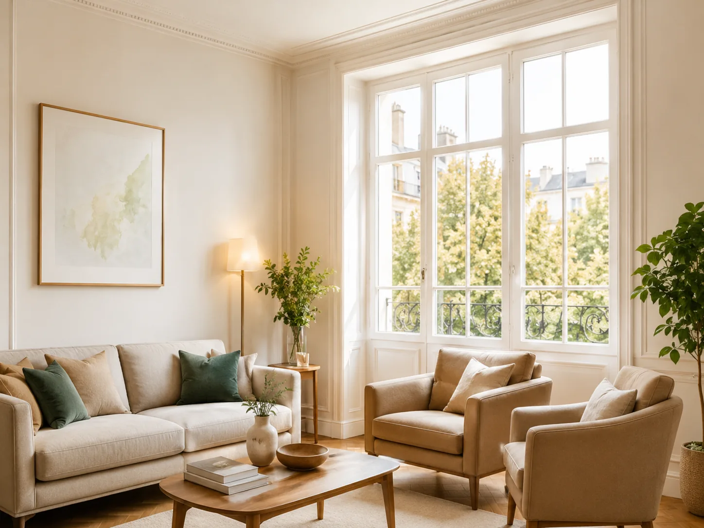 Intérieur lumineux illustrant l’estimation immobilière