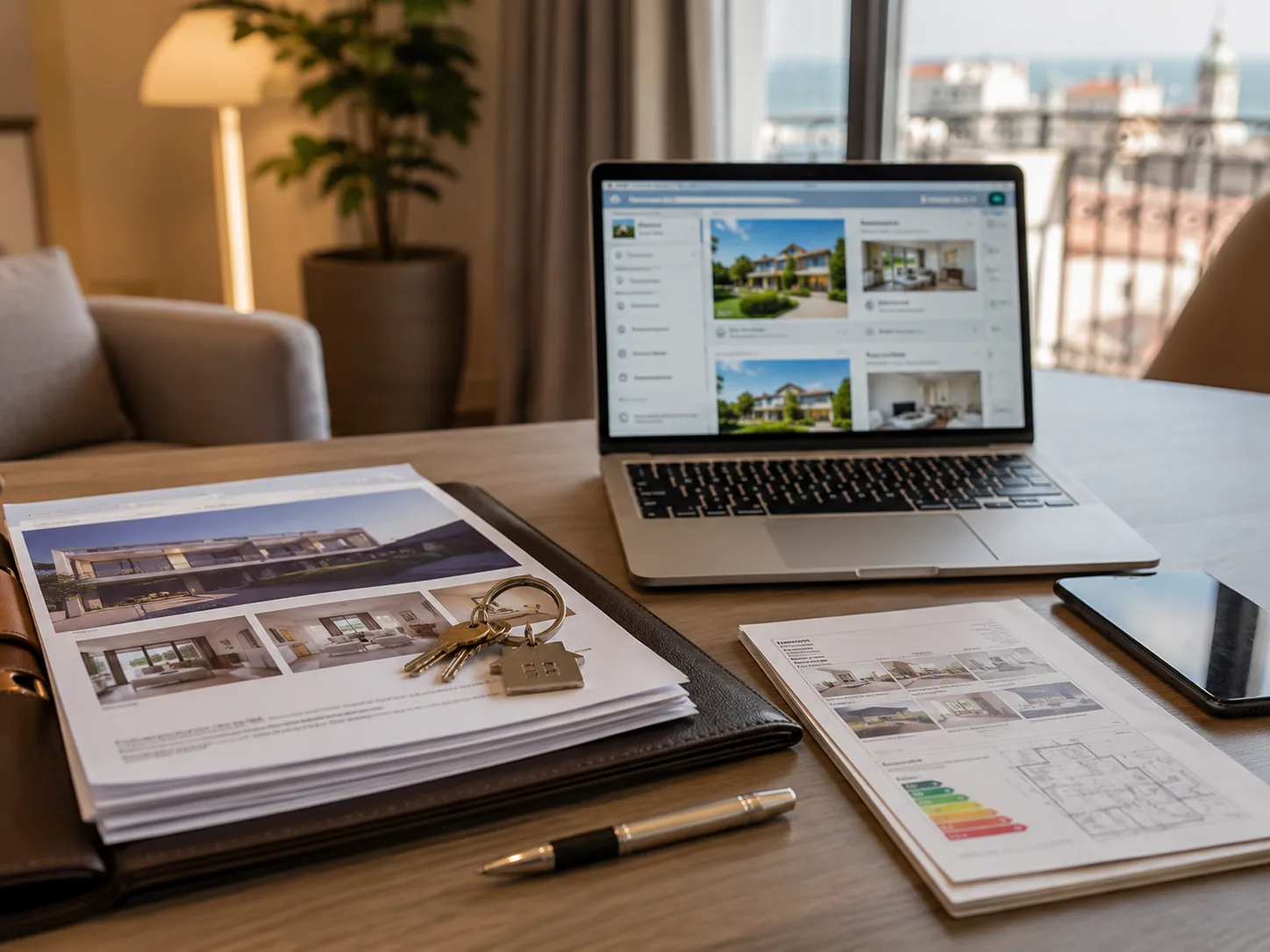 Conseillère immobilière échangeant en visioconférence avec un propriétaire pour vendre un bien à distance