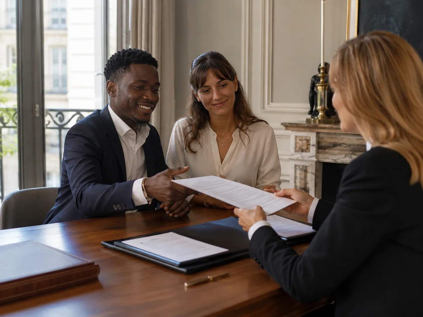 Documents, clés et dossier de vente préparés pour une vente immobilière à distance