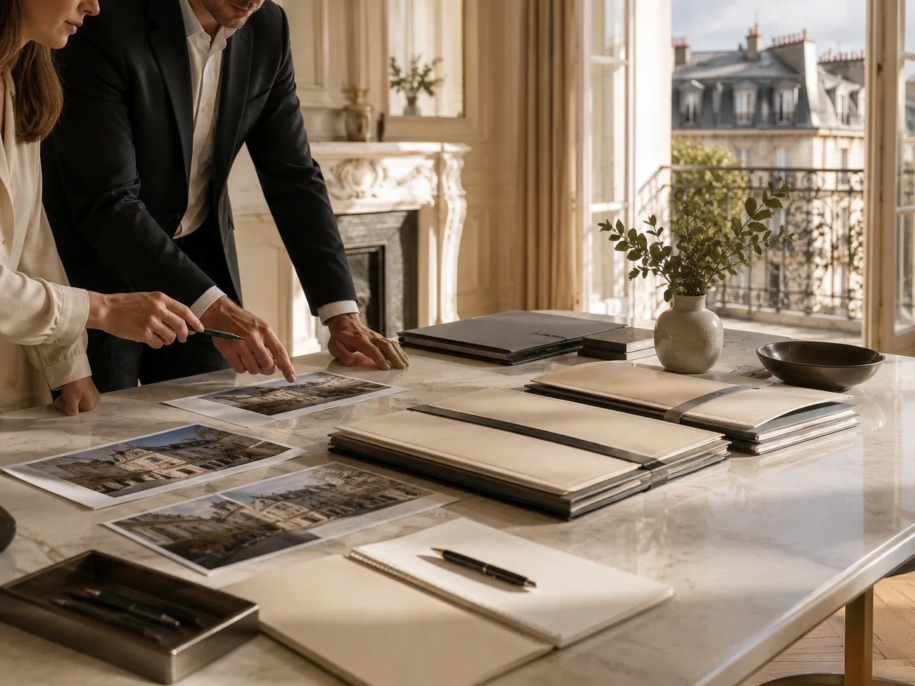 Portefeuille immobilier organisé avec plusieurs dossiers de gestion locative