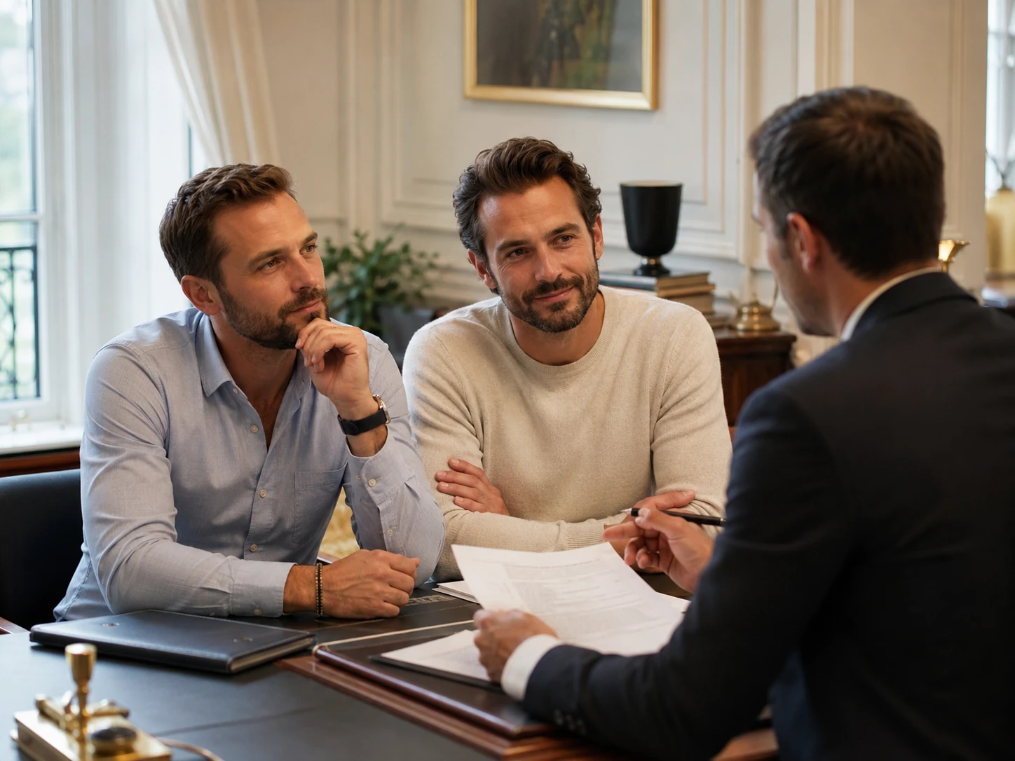 Préparation du compromis d’achat immobilier avec un couple d’acquéreurs