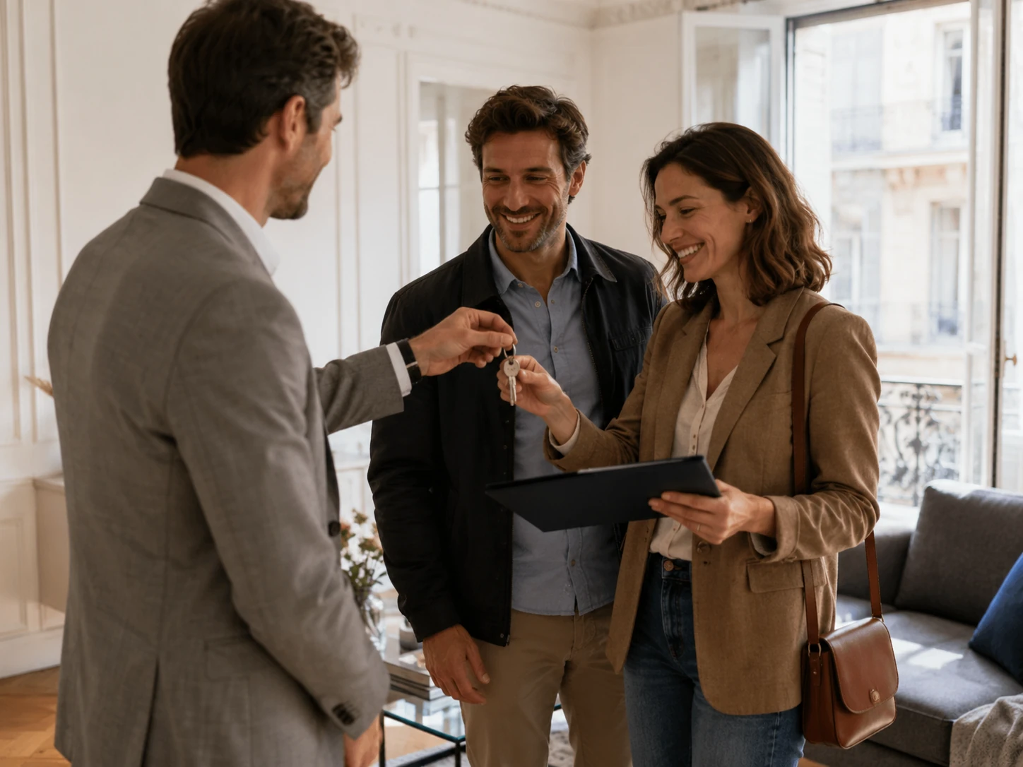 Remise des clés après signature définitive d’un achat immobilier