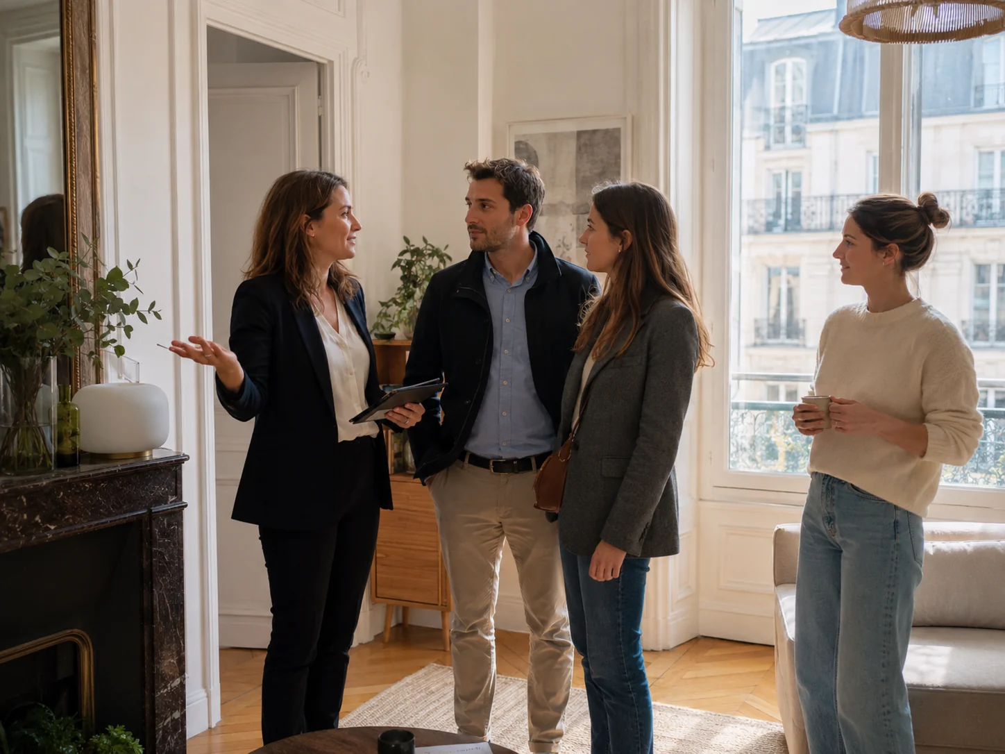 Visite organisée dans un logement occupé avec une locataire présente